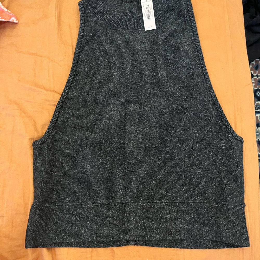BNWT cropped mock neck sleeveless sweater top Victoria’s Secret